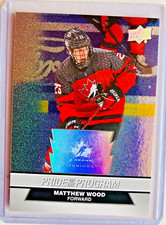 2023 UPPER DECK TEAM CANADA JUNIORS HOCKEY SPARKLE SP #99 MATTHEW WOOD PREDATORS