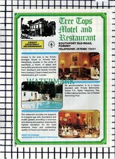 C6993) Tree Tops Motel Southport Old Road Formby Advert - 1986 Cutting
