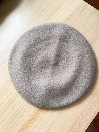 ANTHROPOLOGIE classic woold blend beret neutral color new one size - Bild 3 von 6