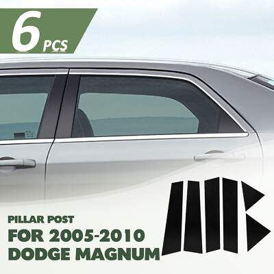 SCITOO Black Pillar Posts For Chrysler 300 300C 2005-2010 Door Window Pillar Posts Cover Trim 6pc
