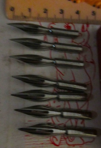 7 RARE MYERS-SILVER SERIES STEEL #9 DIP PEN NIBS+CALLIGRAPHY+DRAW+JOURNALS+MAGNA - Picture 2 of 2