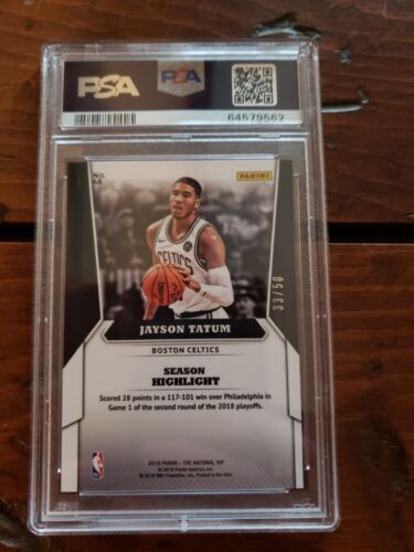 2018 Panini National Convention VIP Jayson Tatum 33/50 PSA 10 Crack ICE low pop - Picture 2 of 2