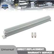 24 Dual Pass Aluminum Finned Transmission Oil Cooler W Npt Fitting Universal