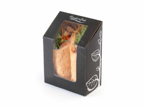 GASTRO Wrap Square Sandwich Boxes 75 Single Use ECO Compostable Plastic Free - Picture 2 of 2