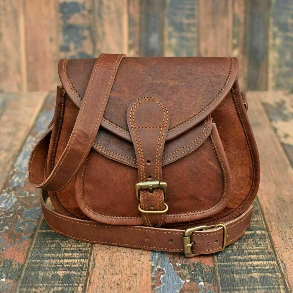 Distressed leather hotsell crossbody purse