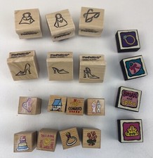 Rubber Stamps Small Glamour Wedding Home Travel Set Of 18 Assorted Stampendous