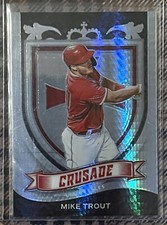 2021 Panini Chronicles Crusade Hyper Prizm Mike Trout /299 & Obsidian Angels