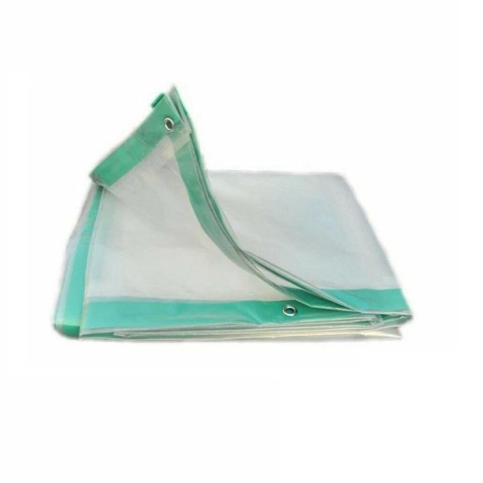 TELO TELONE TRASPARENTE IN POLIETILENE OCCHIELLATO CON RINFORZO PVC IMPERMEABILE - Immagine 3 di 4