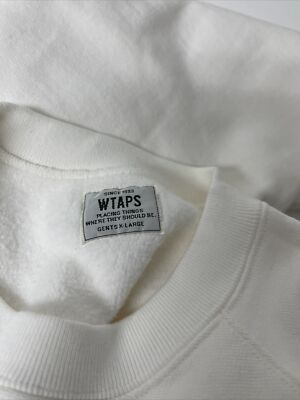ク*マ様 WTAPS 19AW COLLEGE DESIGN CREW NECK WTAPS Crewneck Design Collage Sweatshirt Logo-Print Cotton