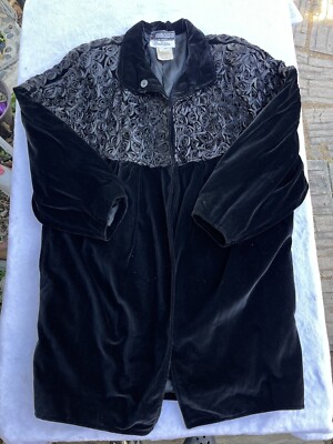 Vintage Italy Roma Fendi 365 by Contir Neiman Marcus 44 Black coat