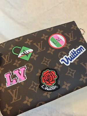 LOUIS VUITTON LIMITED EDITION MONOGRAM PATCH CITY WRISTLET/ CLUTCH BAG