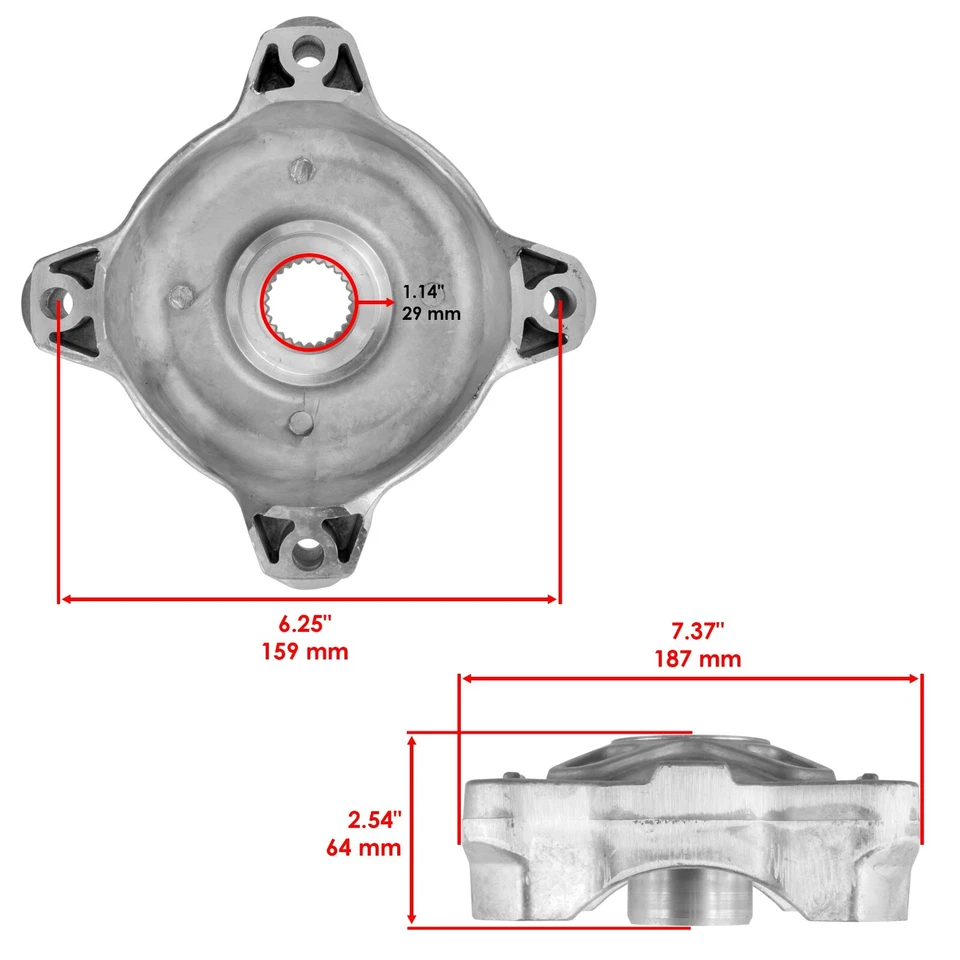 Front Wheel Hub And Studs for Polaris RZR 800 EFI 2010 2011 2012 2013 2014 - Image 2 of 4