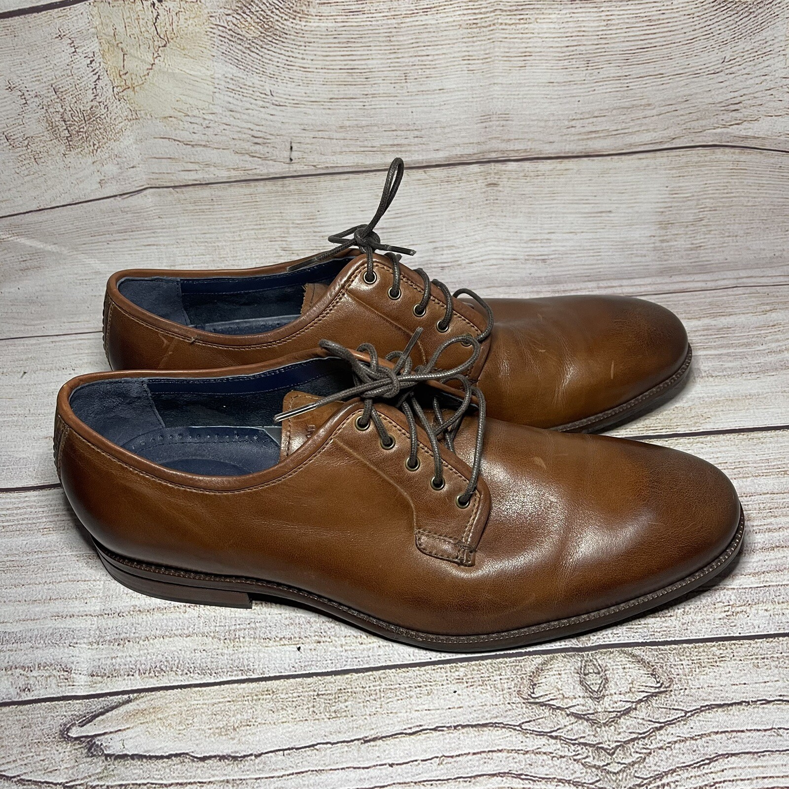 SAOLA Scarpe eleganti derby Cole Haan Grand 360 postino marrone punta liscia C29029 US taglia 10 5