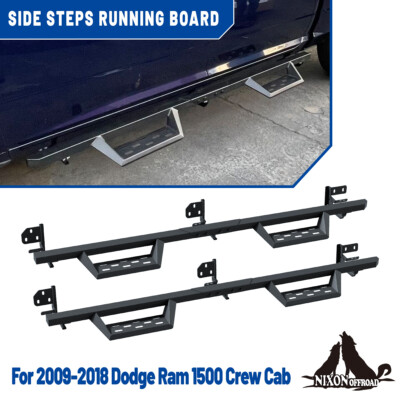 For 2009-2018 Dodge Ram 1500 Crew Cab Side Step Nerf Bars Running