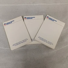 Union Pacific Notepad Notepads 3 New Pads 4" x 6"