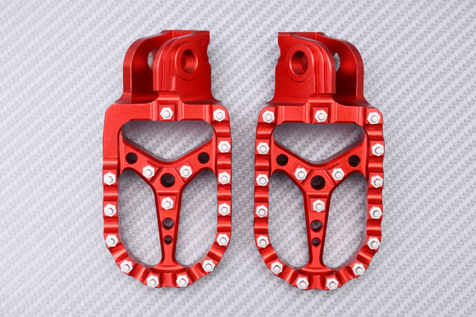 Repose-pieds alu rouge pour KTM MXC 200 dimensions 2000-2003 - 2