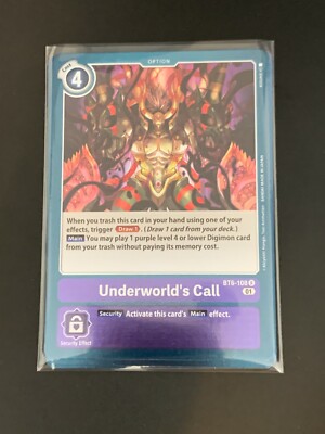 3 x Underworld's Call - BT6-108 - Rare - Double Diamond - Digimon TCG