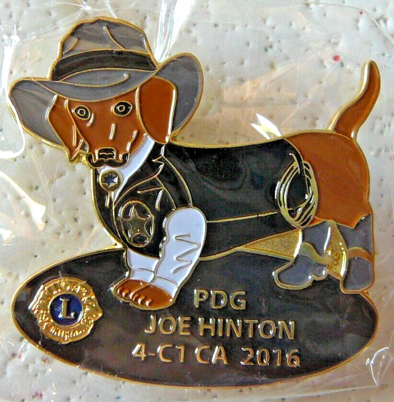 Lions Club Pins - PDG JOE HINTON 4-C1  "RUFF & TUFF, THE SHERRIFF "