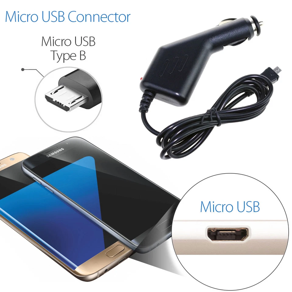 Micro USB Car Charger Power for HTC One SV LTE by Cricket HTC One V by Cricket - Image 2 of 4