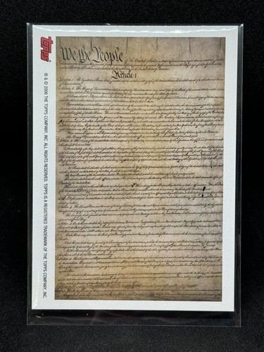 2006 Topps We The People Declaration Of Independence