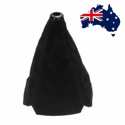 Universal Black Suede Leather Shift Boot – Manual Gear Gaiter, Durable & Waterproof