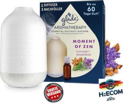 Aromatherapy Essential Oils Duft-Diffuser Starterset Nachfüller, Moment of Zen,