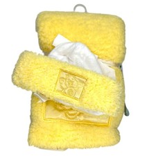 New Care Bears Baby Yellow Funshine Poodle Blanket and Hat Set 30  x 40  