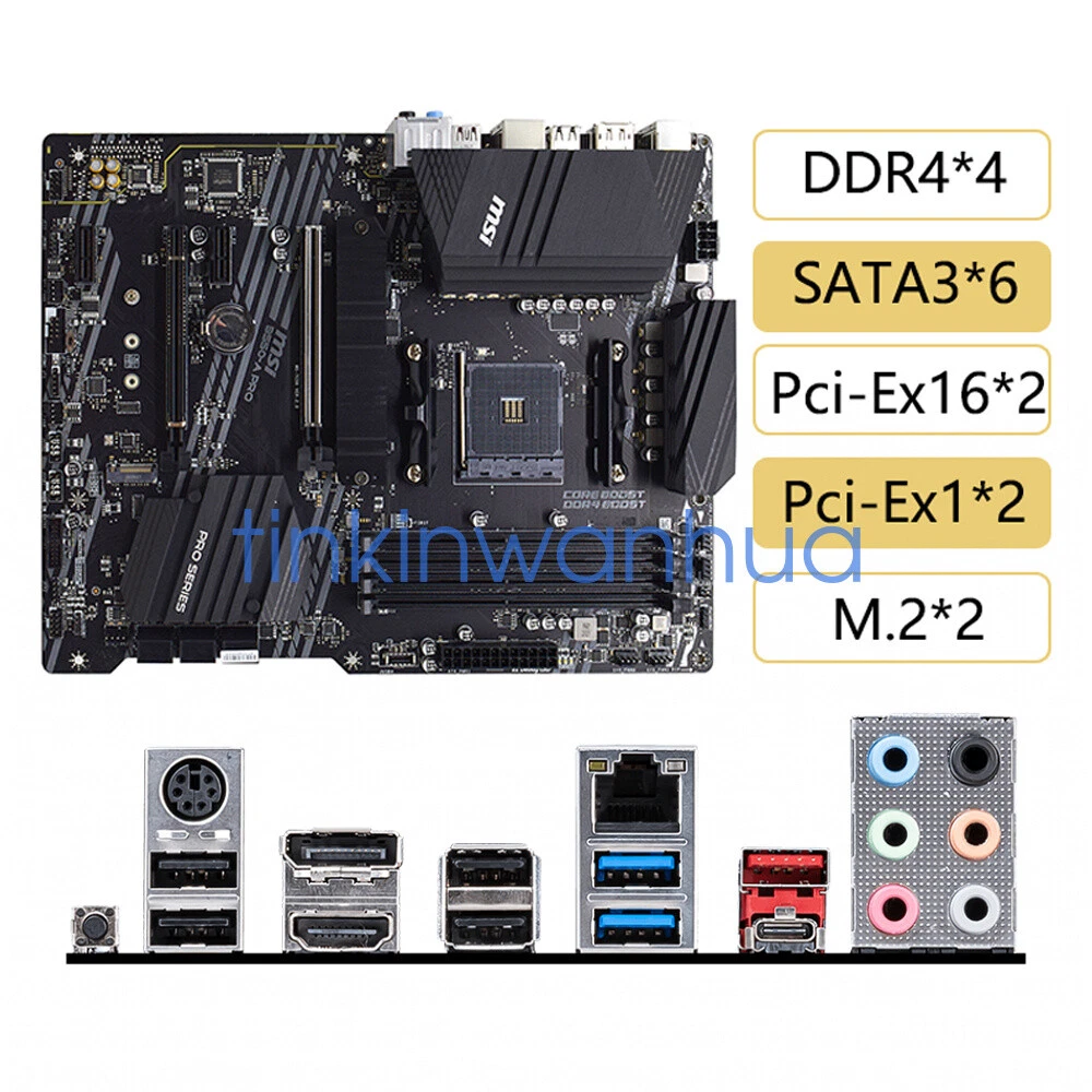 For MSI B550-A PRO Socket AM4 DDR4 DP+HDMI PCI-E 4.0 SATA3 Motherboard