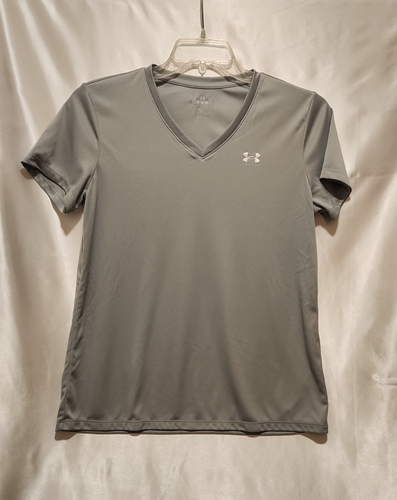 Boy's Under Armor Short Sleeve Shirt Size Youth Medium Grey