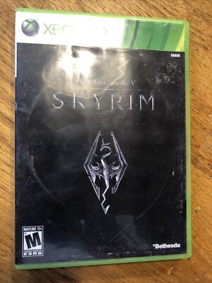 The Elder Scrolls V: Skyrim (Microsoft Xbox 360, 2011) Case And Manual  Map Only