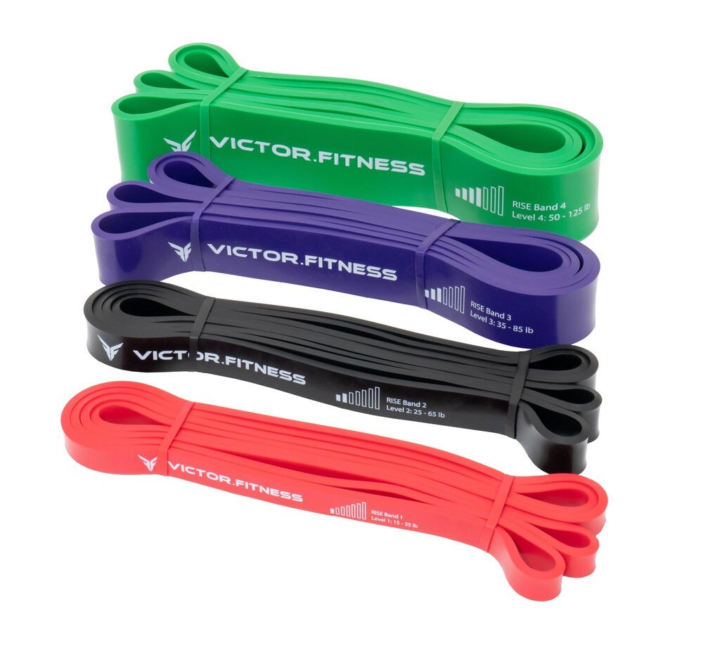 Victor Fitness RISEbands Усиленные эспандеры, 4 уровня (1-4)