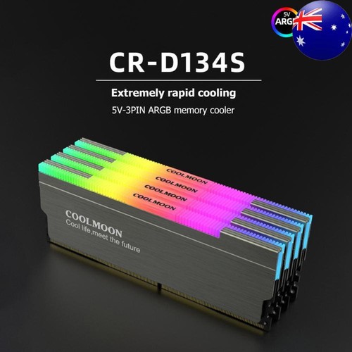 COOLMOON CR-D134S ARGB RAM Heatsink Desktop Computer Memory Heat Spreader Cooler
