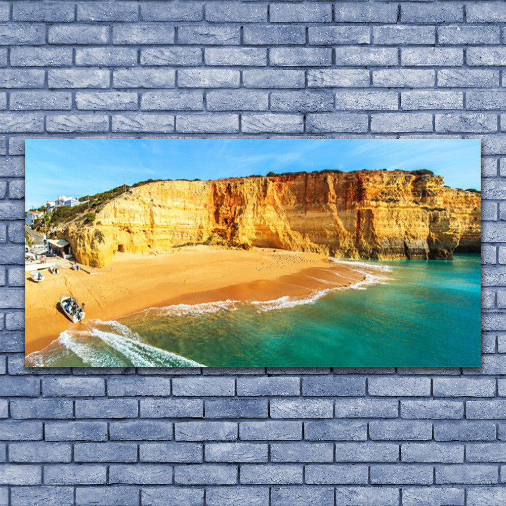 Tableau Plexiglas 140x70 de paysage de baie avec impression haute définition