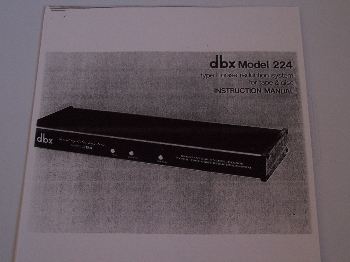 dbx Model 224 テープノイズリダクションシステム dbx Model 224: オーディオ・ビジュアルの部屋