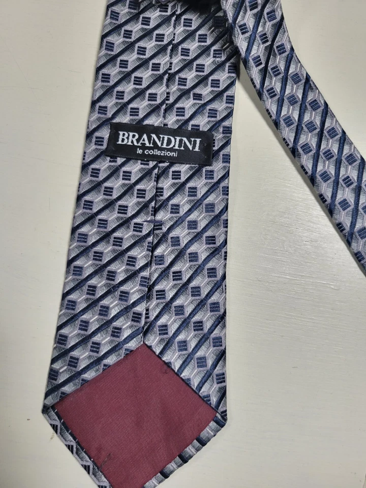Corbata de seda Brandini Le Collezioni para hombre hecha en Estados Unidos formal o para oficina bonita Foto 4 de 4