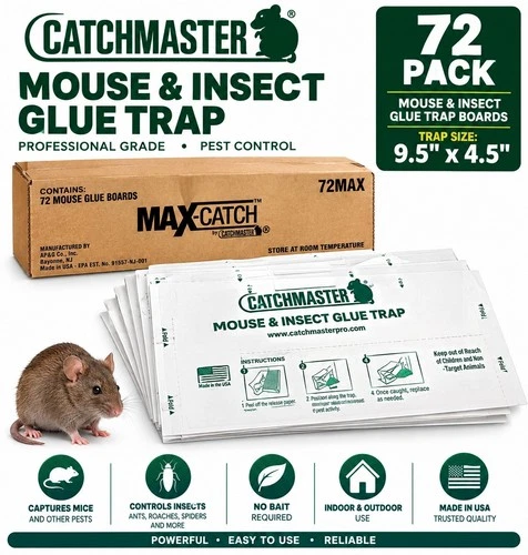 MaxCatch Glue Traps/boards 72MAX Pest Boards Catch Mice, Water-bugs & Insects - product listing photo