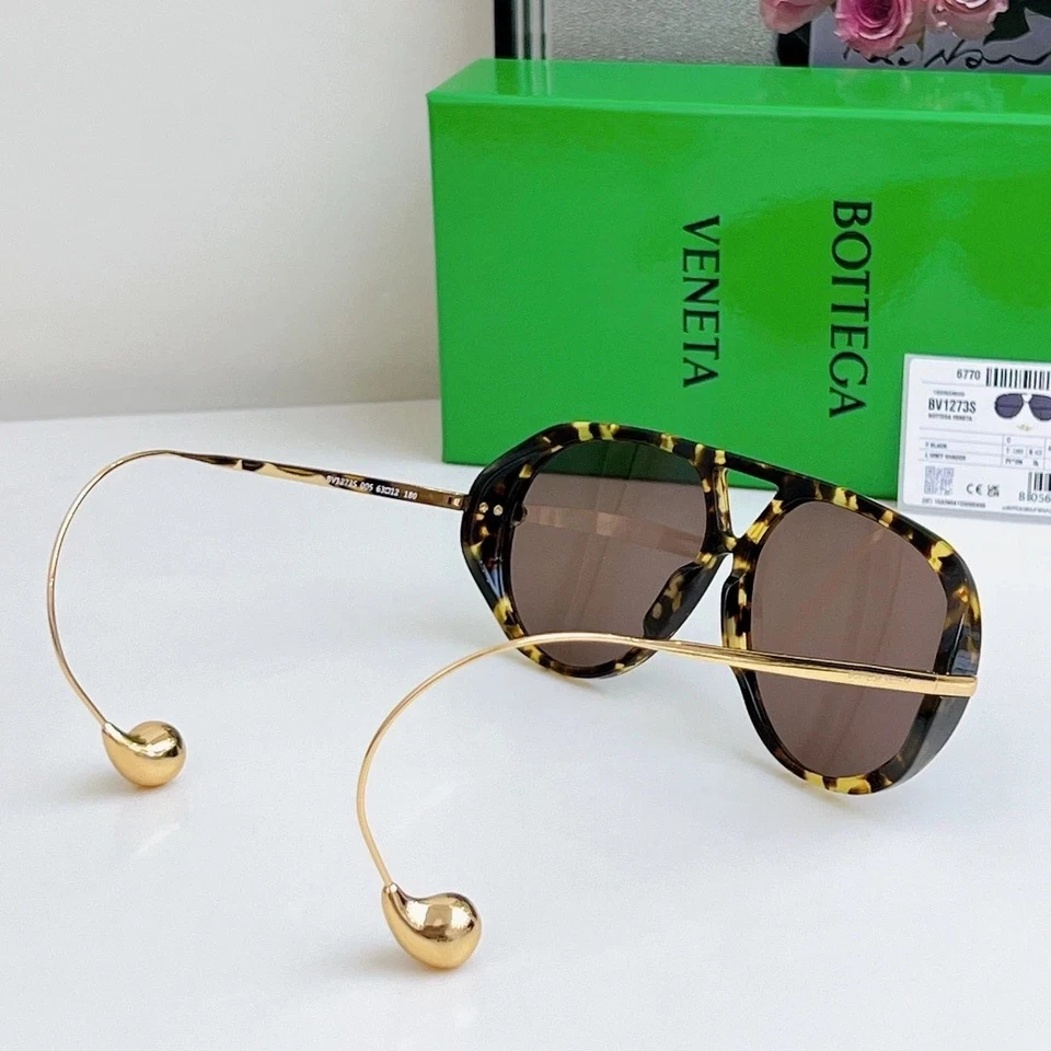 Gafas de sol para mujer Bottega Veneta BV1273 marco tortuga lentes marrones Foto 3 de 4