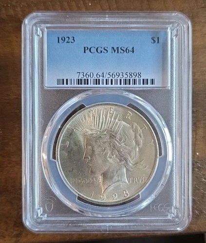 1923 Peace Silver Dollar MS64 PCGS