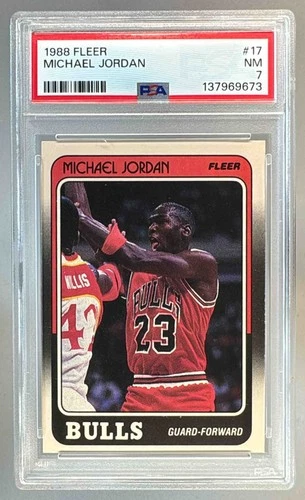 1988 Fleer 17 Michael Jordan PSA 7 137969673