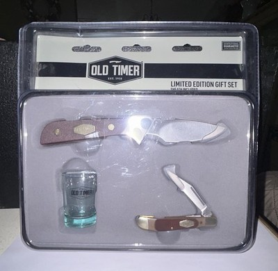 Old Timer Limited Edition Gift Set 2-Blade Pocketknife Stainless Wood Hawkbill