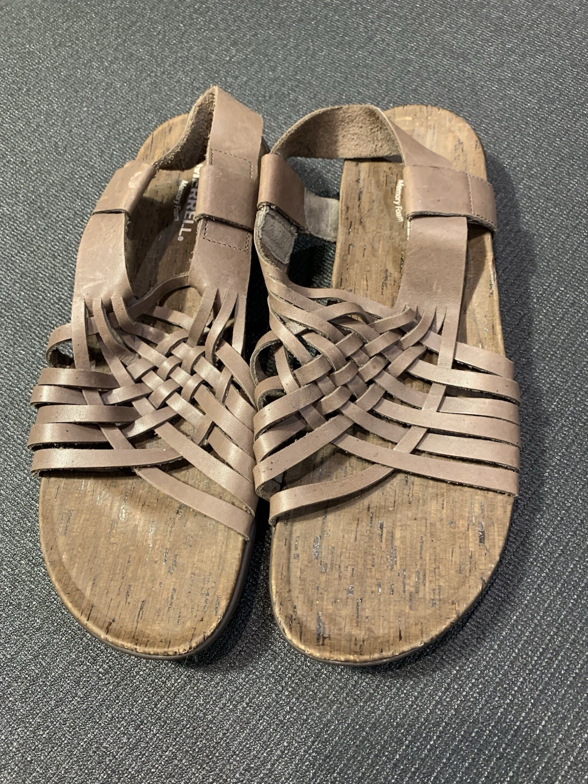 Sandali Merrell donna taglia 10 District Mahana cinturino posteriore pelle neri