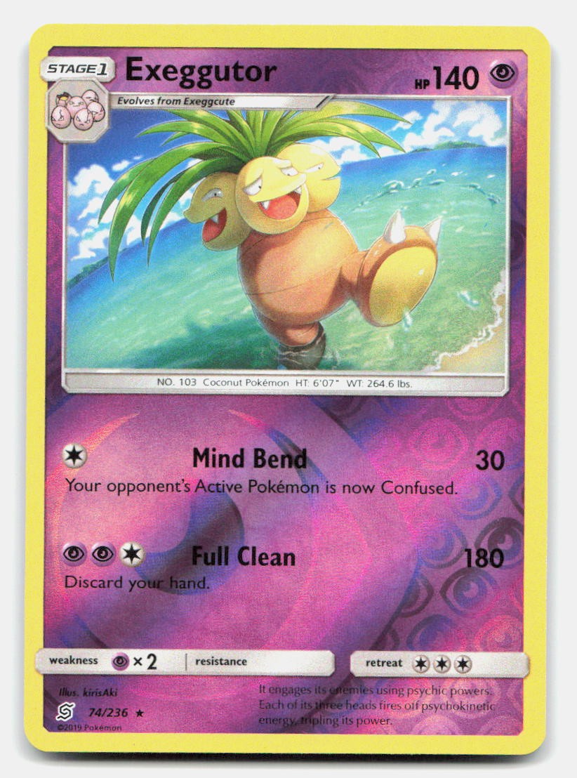 Exeggutor 74/236 Rare Unified Minds Pokemon Reverse Holo NM