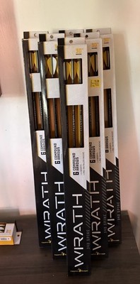 6- WRATH 6pk Uncut Trophy Ridge 340 Spine 30'' Carbon Compound Arrows 36 Total
