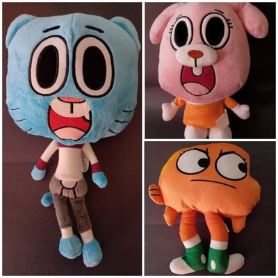 Amazing World of Gumball Character plushies including Waterson, Darwin and Anais