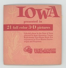 IOWA The Hawkeye State 1954 Sawyer's View-Master Packet Reels IW-123