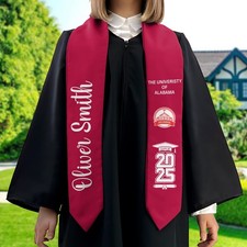 Personalized School College University Graduation Stoles Class Of 2026 Sash Gift