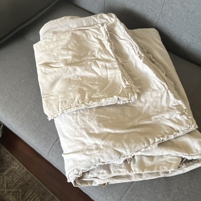 Hearth & Hand with Magnolia Twin Gray fog linen blend Duvet Cover and sham
