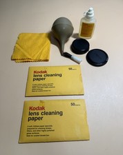 Camera Accessories: Kodak Paper Lens Cleaners, Lens Caps, Brush, etc