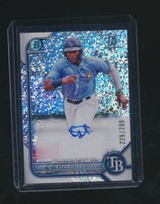 ESTANLI CASTILLO 2022 BOWMAN CHROME 1ST SPECKLE REFRACTOR RC AUTO 229/299 #EC