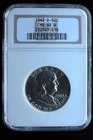KAPPYSCOINS GH894 1963D NGC MS65  SILVER FRANKLIN HALF DOLLAR